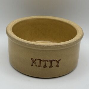 Robinson Ransbottom Heavy Stoneware Bowl Kitty Cat Food Water #201 Ohio Heavy